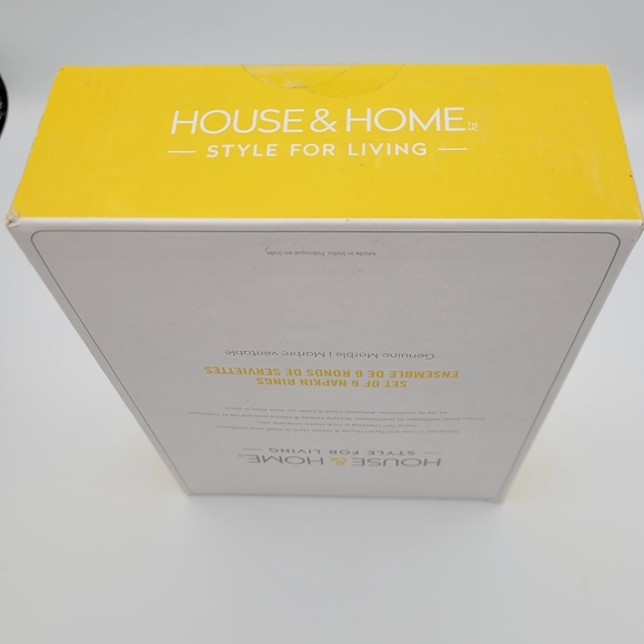 NWT Set of 6 Natural White Marble Napkin Holders - Picture 4 of 10